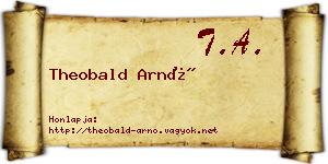 Theobald Arnó névjegykártya